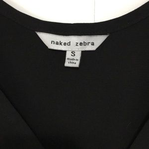 Naked Zebra Tops - Naked Zebra Black Crossover Tank Top Naked Zebra Tops - Naked Zebra Black Crossover Tank Top